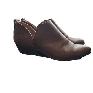 Frye "Rowan" Brown Leather Ankle Slip On Boots